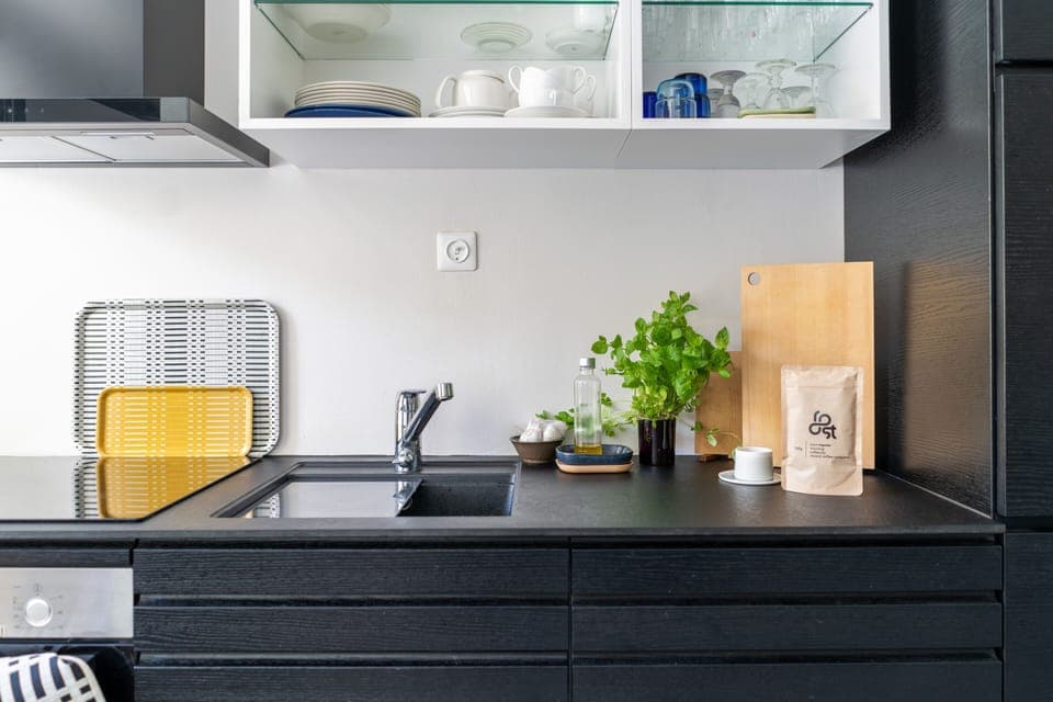 Apartment | Private kitchen | Fridge, oven, stovetop, dishwasher