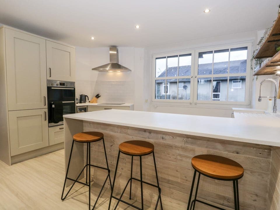 Fridge, dishwasher, electric kettle, toaster