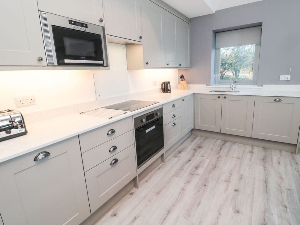 Fridge, dishwasher, electric kettle, toaster