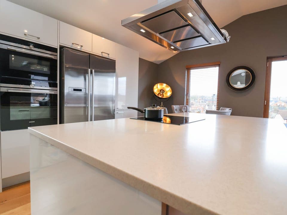 Fridge, dishwasher, electric kettle, toaster