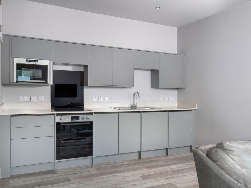 Fridge, dishwasher, electric kettle, toaster