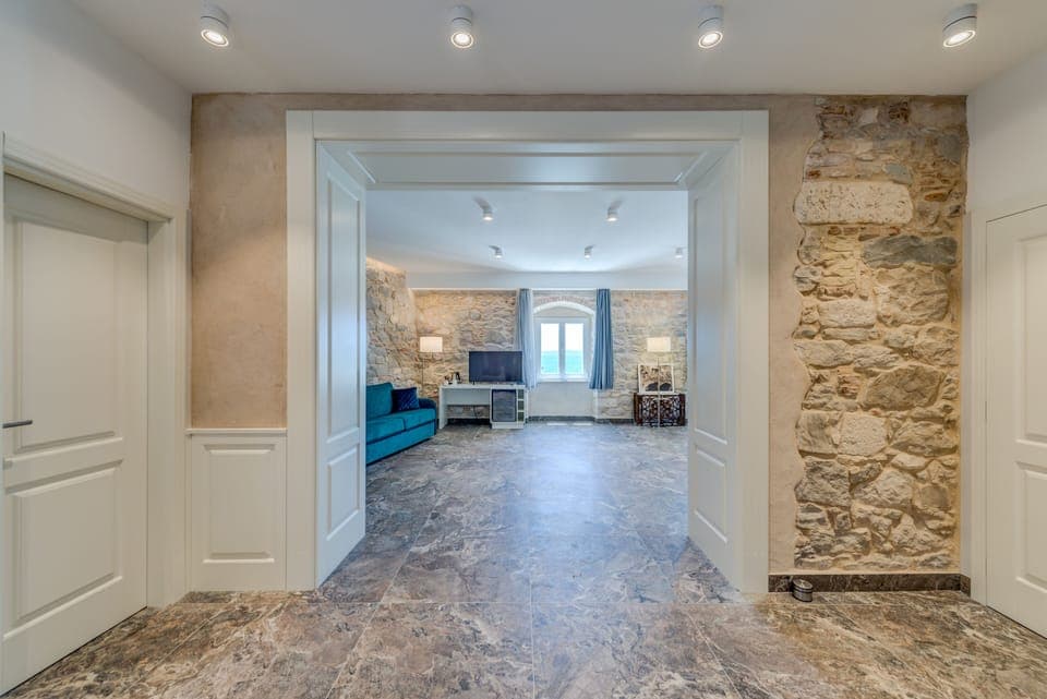 Deluxe Quadruple Room, Sea View | In-room safe, individually decorated, individually furnished, desk