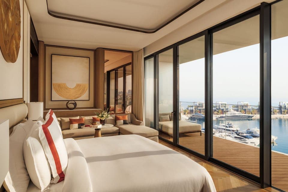 Marina Terrace Room with Marina & Dubai Skyline Views - includes Large Private Terrace (22 sqm) | Beach/ocean view