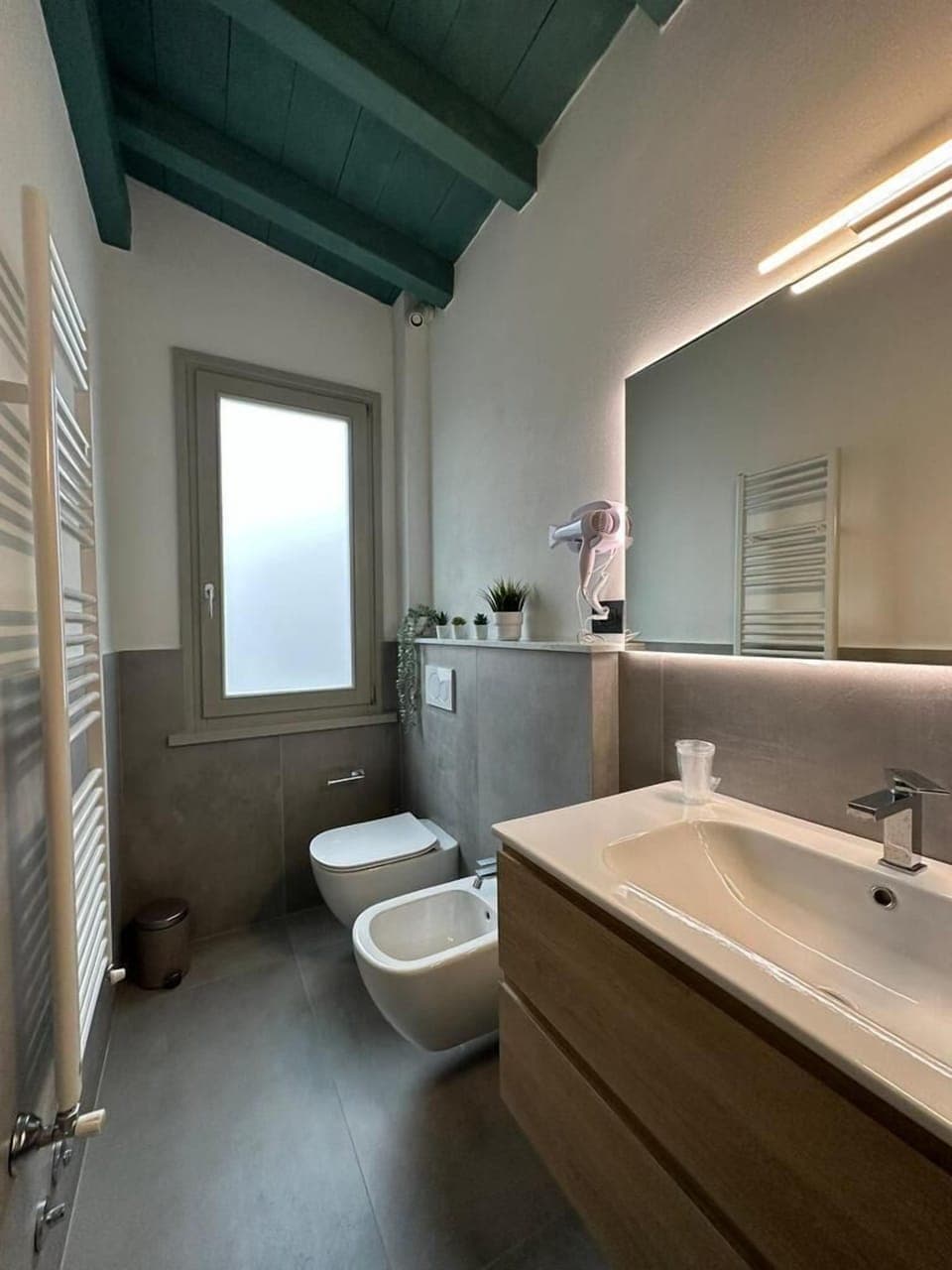 Shower, rainfall showerhead, hair dryer, bidet