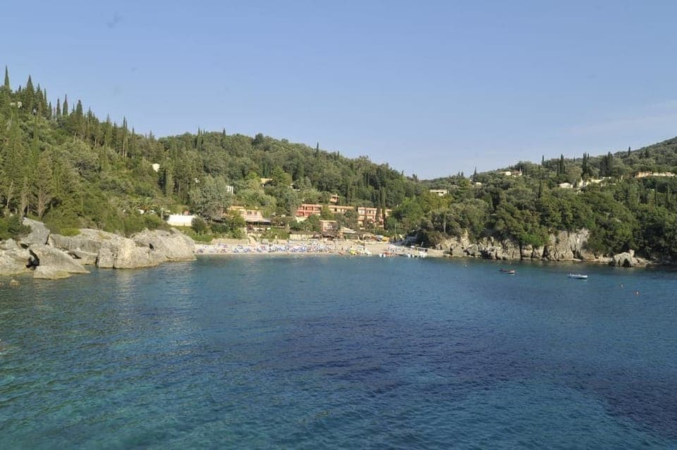 On the beach, sun loungers, beach umbrellas, scuba diving