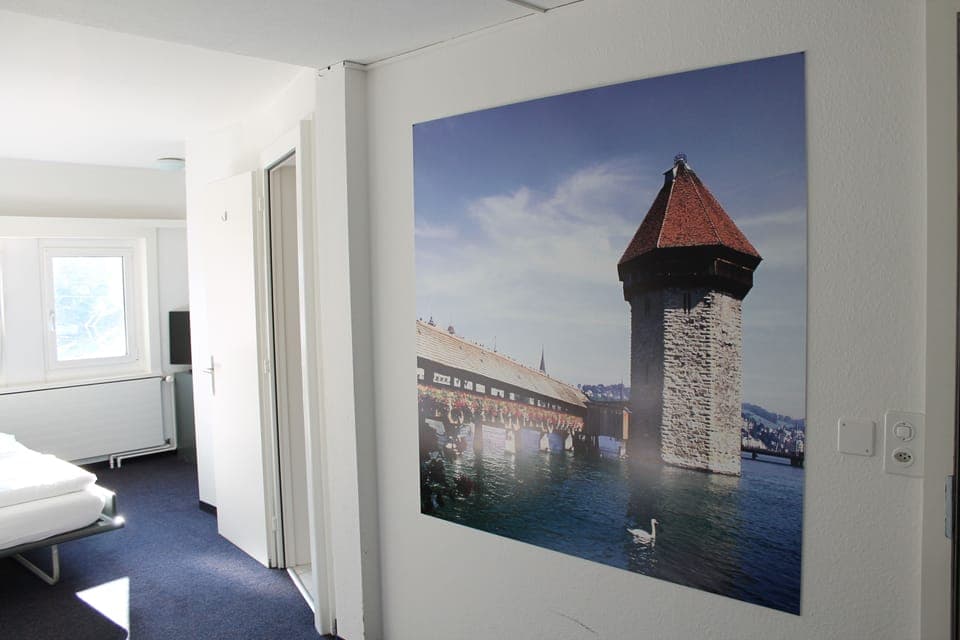 Family Room | Desk, laptop workspace, blackout drapes, soundproofing