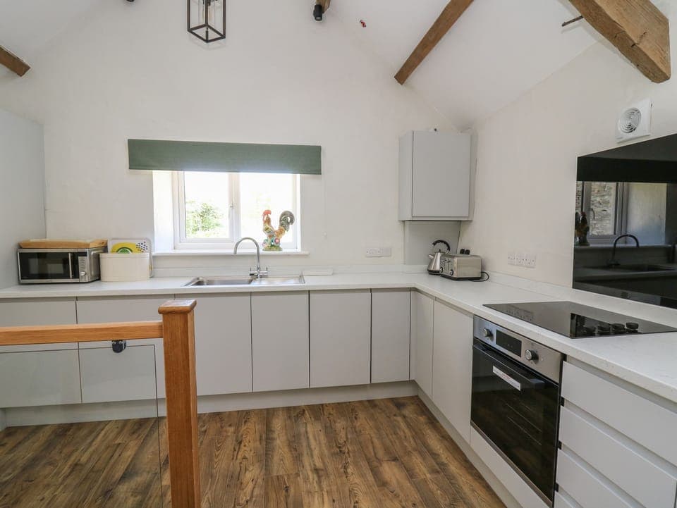 Fridge, dishwasher, electric kettle, toaster