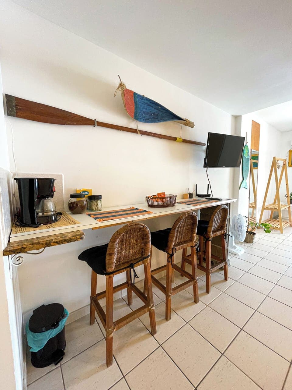 Family Studio, 2 Double Beds, Ensuite, Ocean View | Living area | 40-inch Smart TV with satellite channels, TV