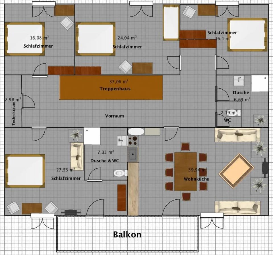 Apartment, Annex Building (Barbara) excluding 50 EUR cleaning fee | Living area | 43-inch flat-screen TV with cable channels