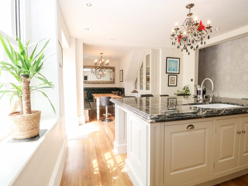 Fridge, electric kettle, toaster, cookware/dishes/utensils