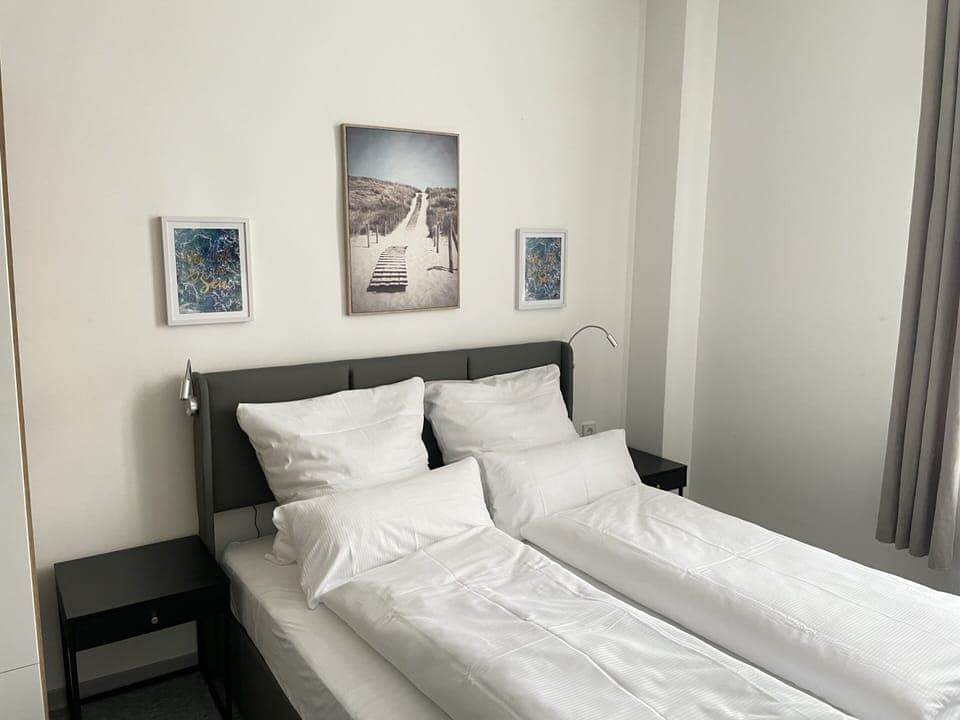 Comfort Double Room, Private Bathroom | Desk, laptop workspace, blackout drapes, iron/ironing board