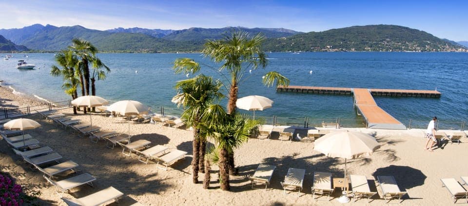 Private beach, sun loungers