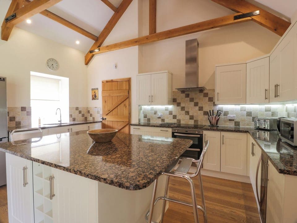 Fridge, dishwasher, electric kettle, toaster