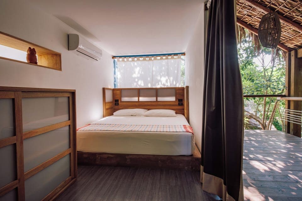 NOMA Two Bedrooms Cabin - Pool View | Memory foam beds, soundproofing, free WiFi, bed sheets