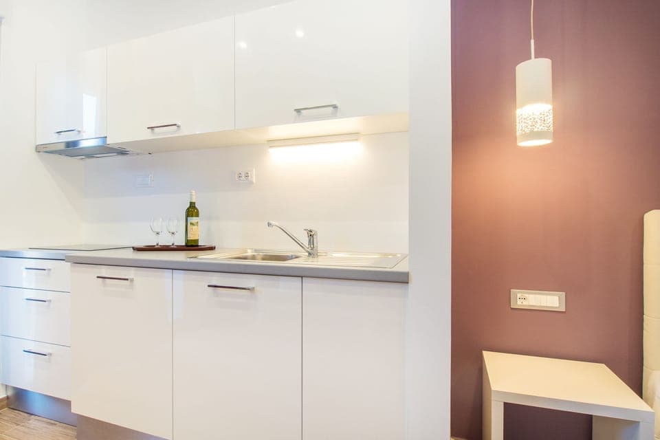 Deluxe Double Room Terrace Sea View | Private kitchen | Fridge, coffee/tea maker, electric kettle