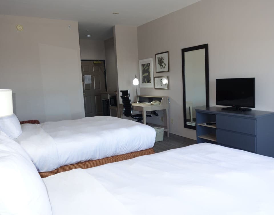 Premium Room, 2 Queen Beds, Non Smoking | Premium bedding, desk, blackout drapes, iron/ironing board