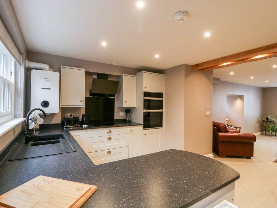 Fridge, dishwasher, electric kettle, toaster