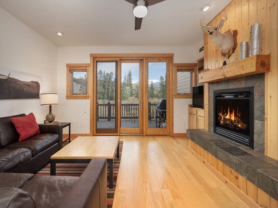 Cozy Living Room with Gas Fireplace