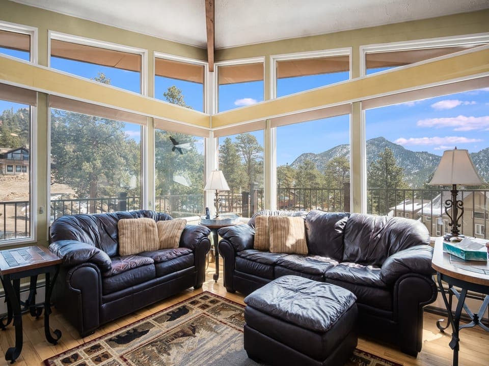 Starlight In The Rockies -- 20-NCD0353 - a SkyRun RMNP Property - Starlight in the Rockies - Living room with mountain views