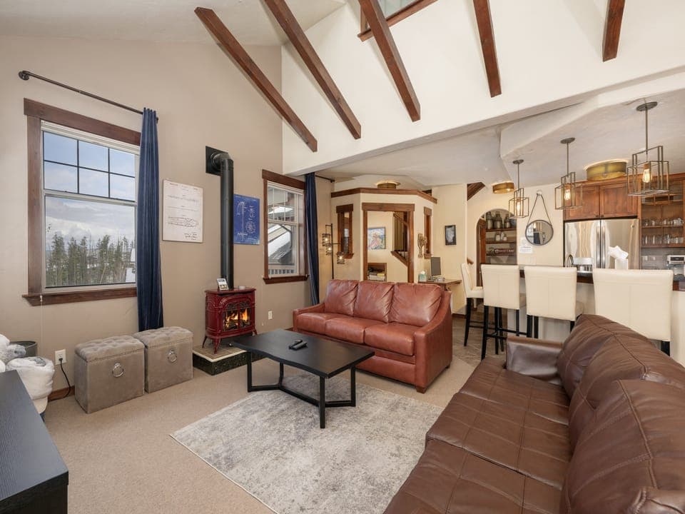 Open living and dining area with plenty of space for your group to spread out