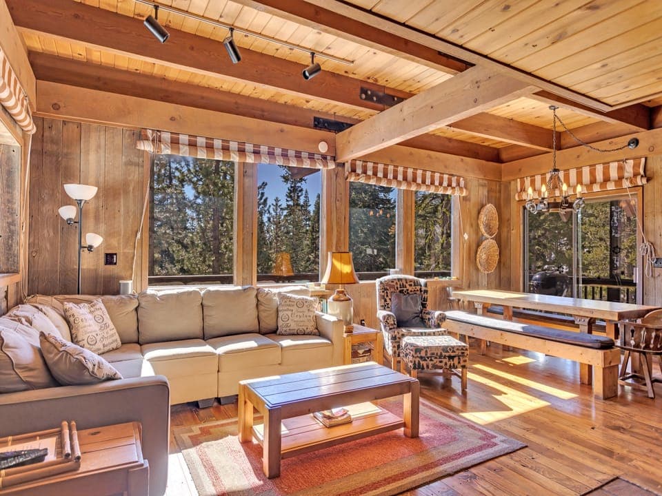 The Views from this home are amazing it sits right above Bear Lake.