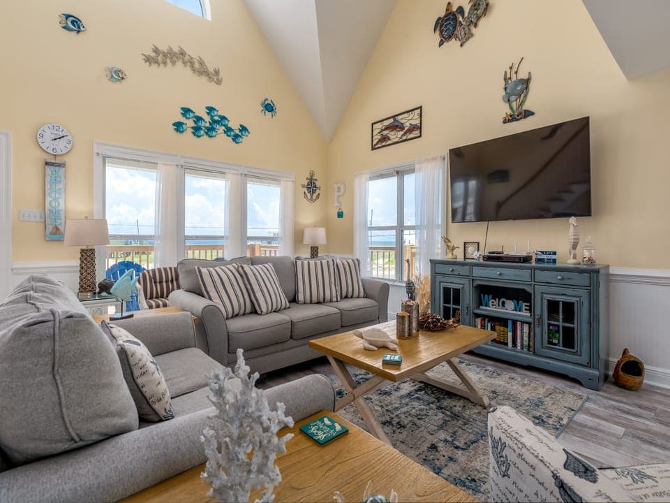 Living Room Dauphin Island Vacation Rental