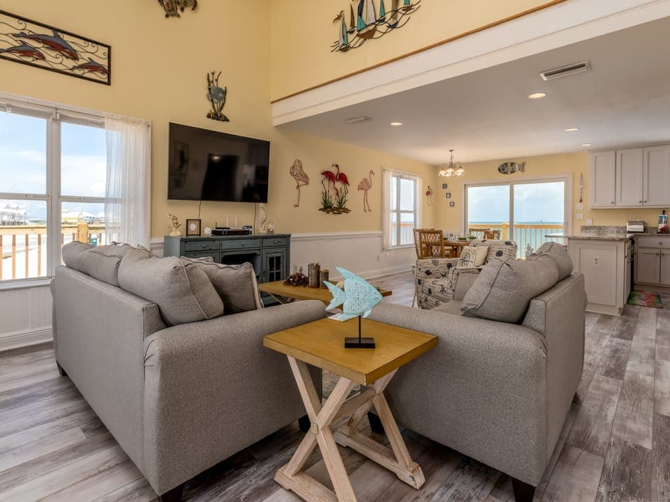 Living Room The Boat House Dauphin Island Vacation Rental