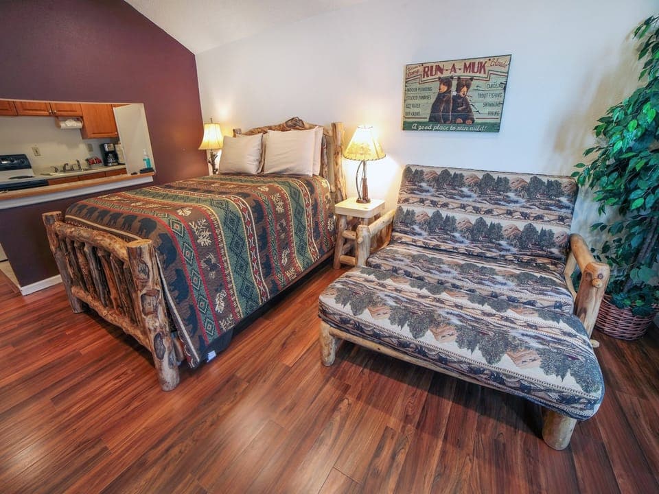 Queen Bed and Futon