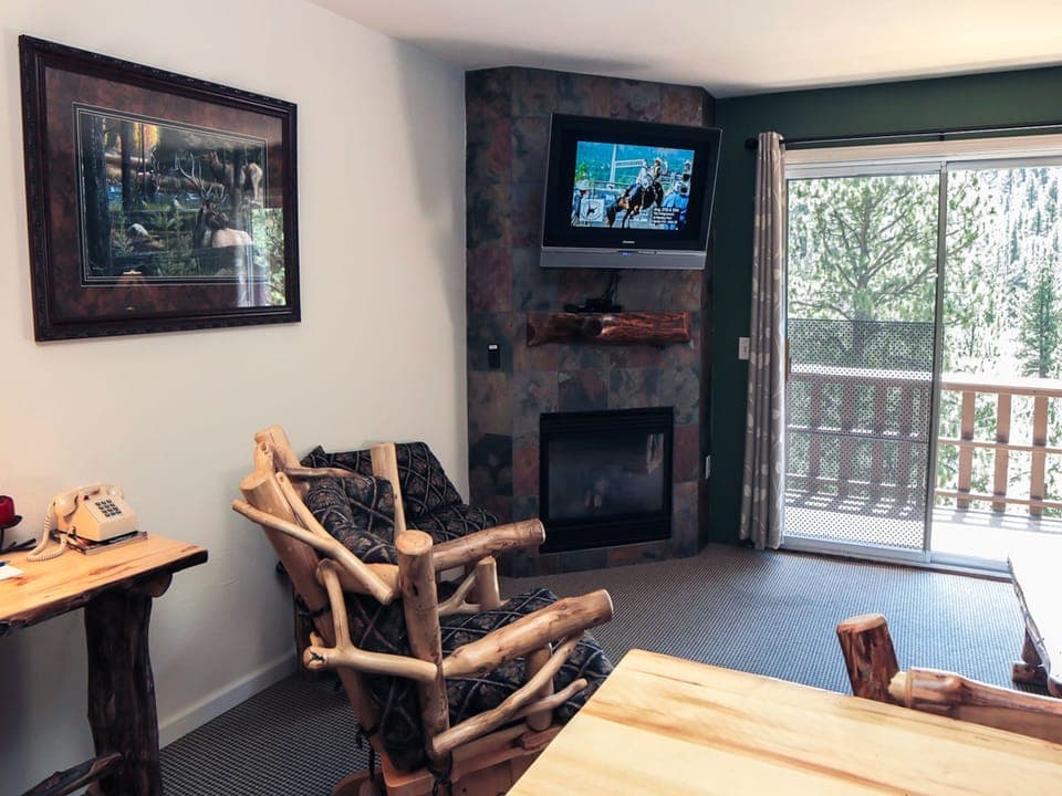 Gas fireplace in living room