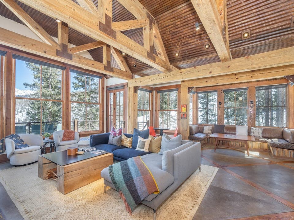 Enjoy the comfort of this warm living room off of the kitchen.