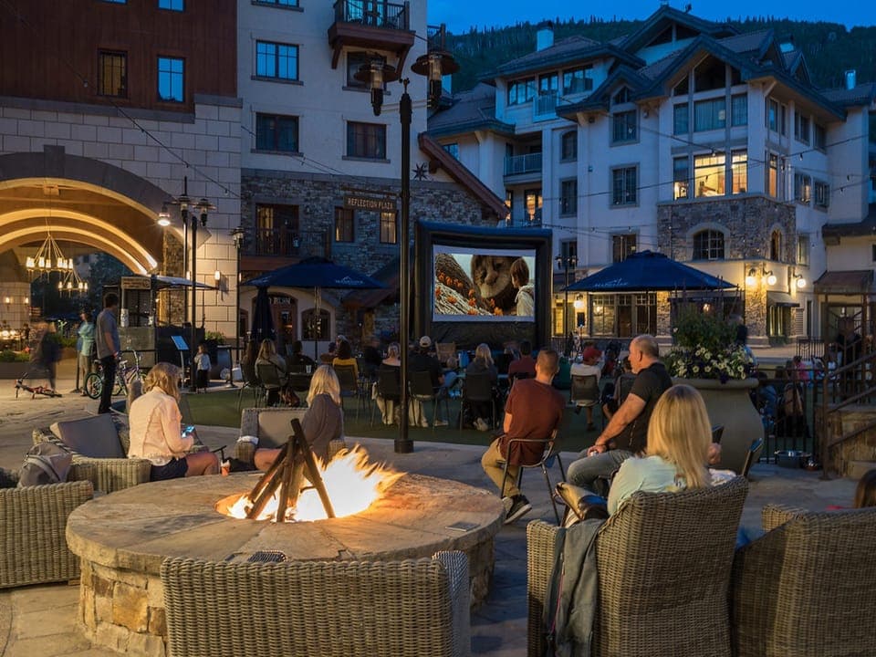 Family night in Mountain Village core. Movies, games and fun activities for all.