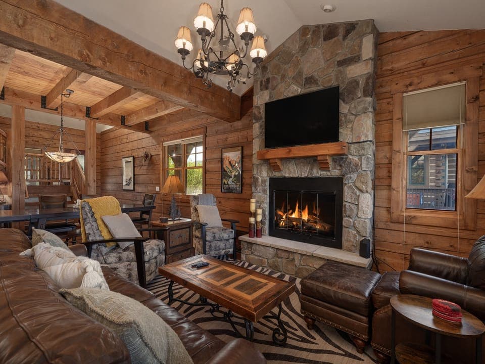 A cozy gas fireplace for your enjoyment.
