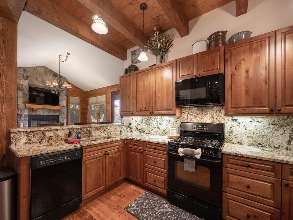 A gourmet kitchen..