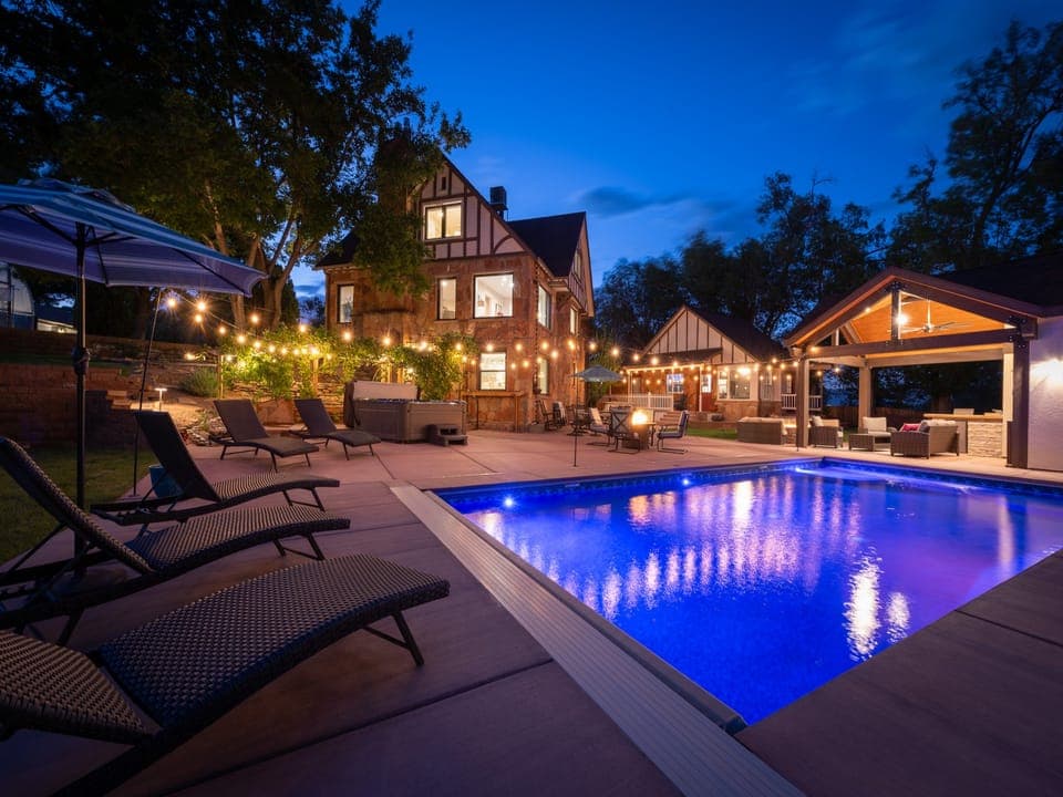 Poolside after dark