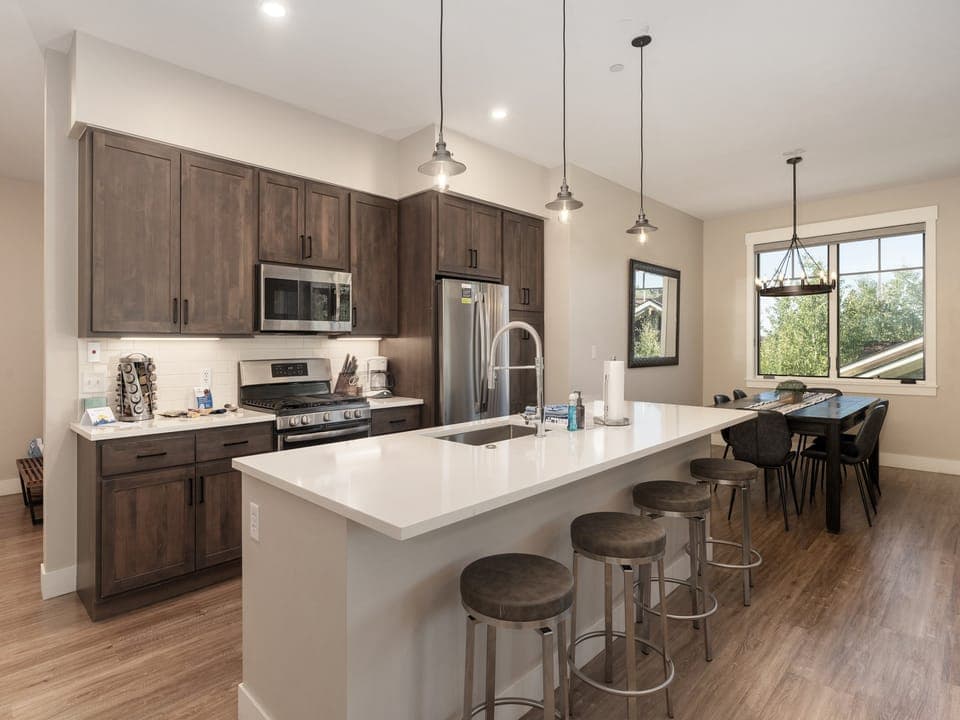 Modern Kitchen stocked with all of your cooking needs