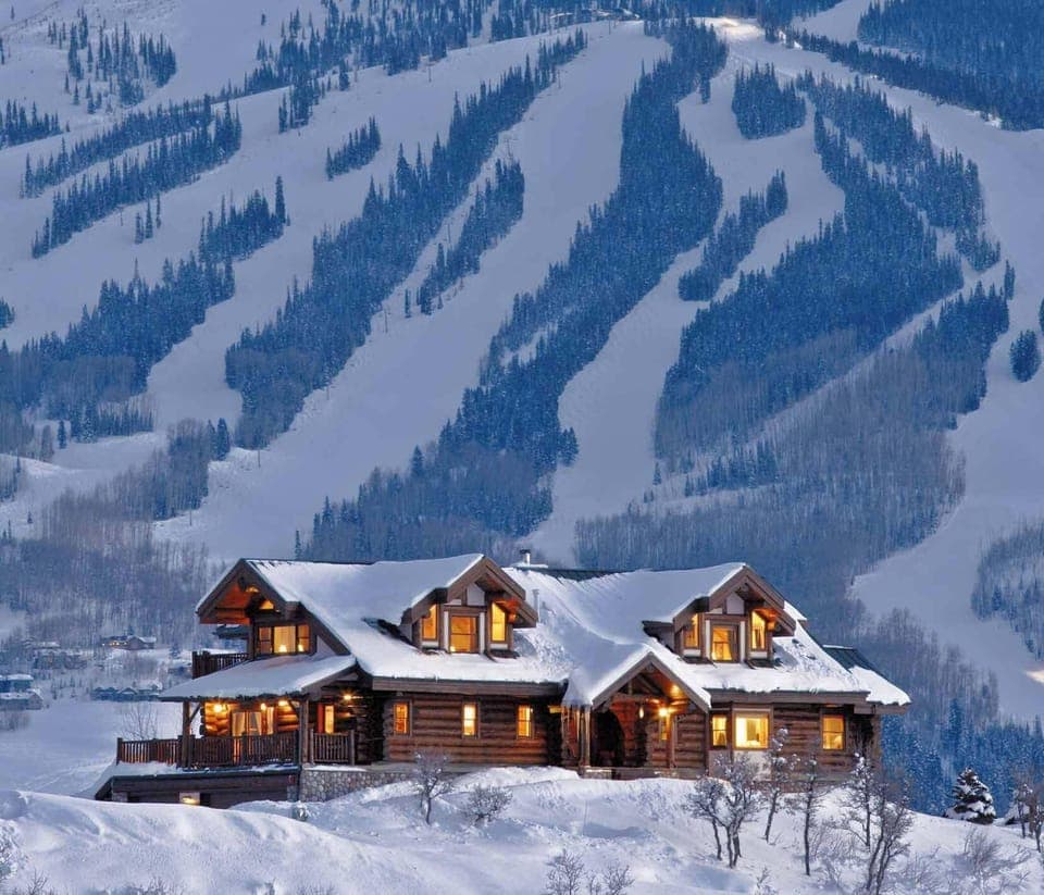 Winter photo of the home