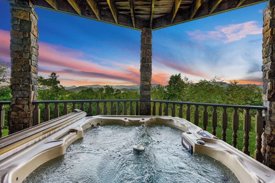 Hot tub with a view