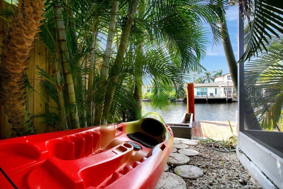 Embark on a journey of aquatic exploration with the kayak available for guest use.