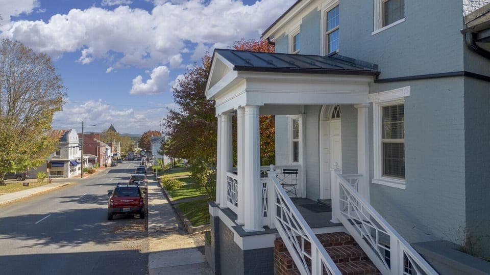 Lovely exterior shot highlighting the home’s design and setting
