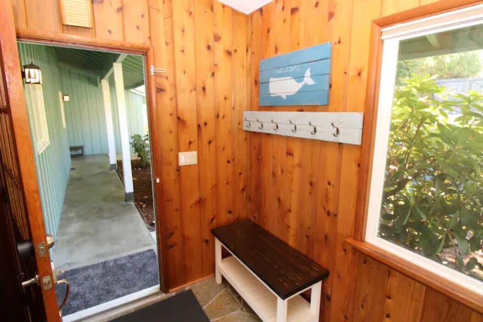 Store your shoes, coats and bags in the entryway. More room in the laundry room!