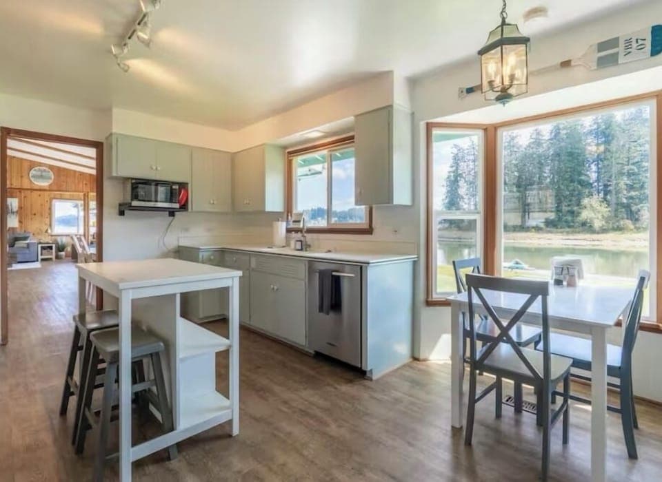 Watch the changing tide from the kitchen