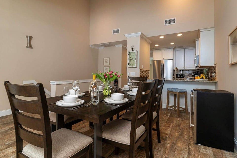 Dining Room Table - Seating for (6) with Counter Seating for (3).