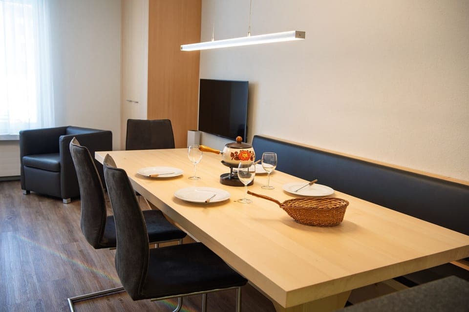 Living area Dining area