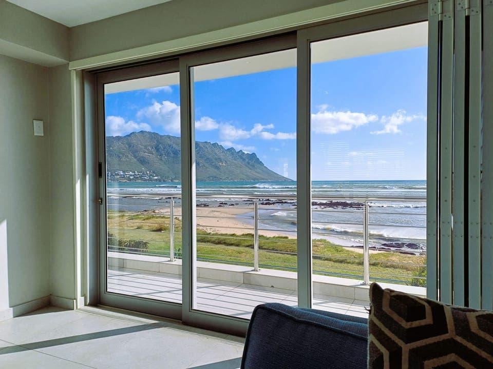 The view of the beach from the lounge