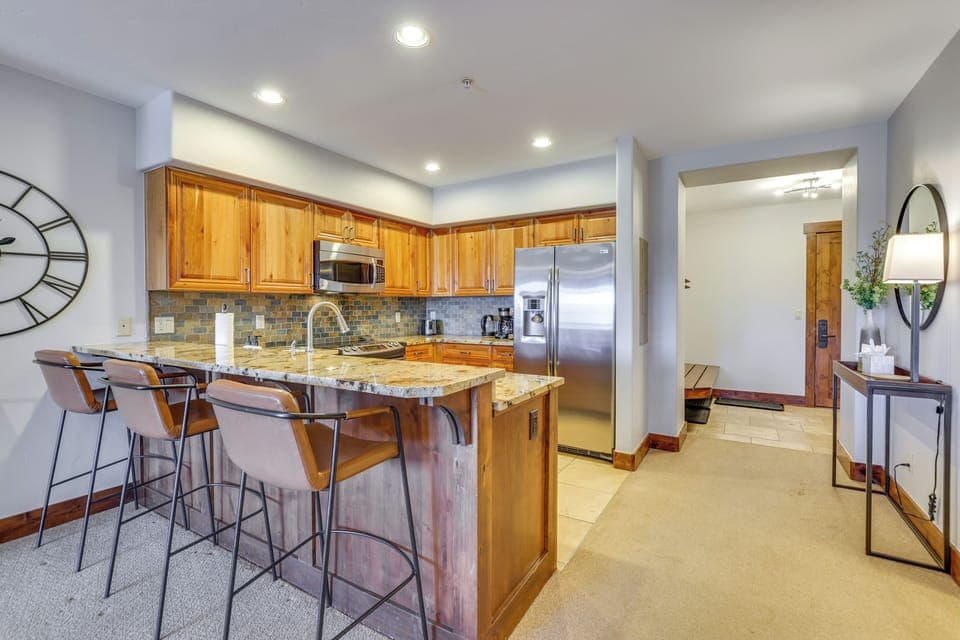 Kitchen | Elevator Access | Indoor Fireplace | Community Perks