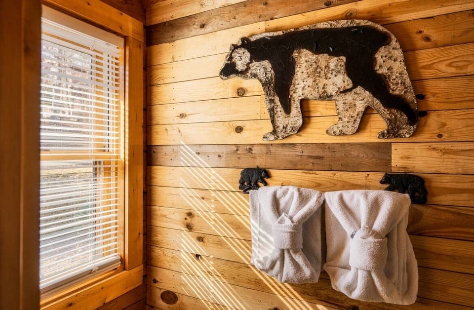 The cabin gets a lot of light