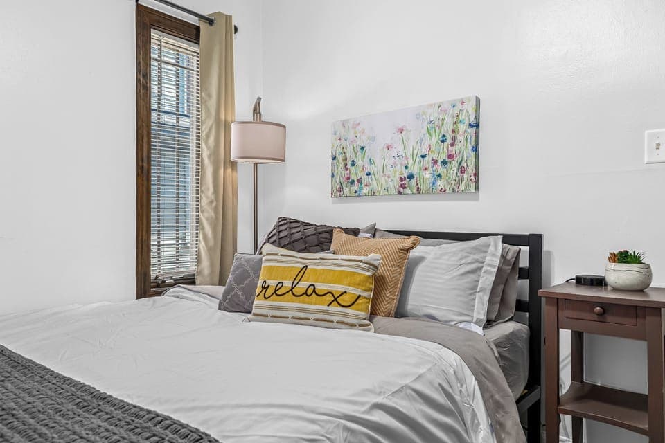 This bedroom is the perfect place to read a book, take a nap, or just enjoy some peace and quiet.