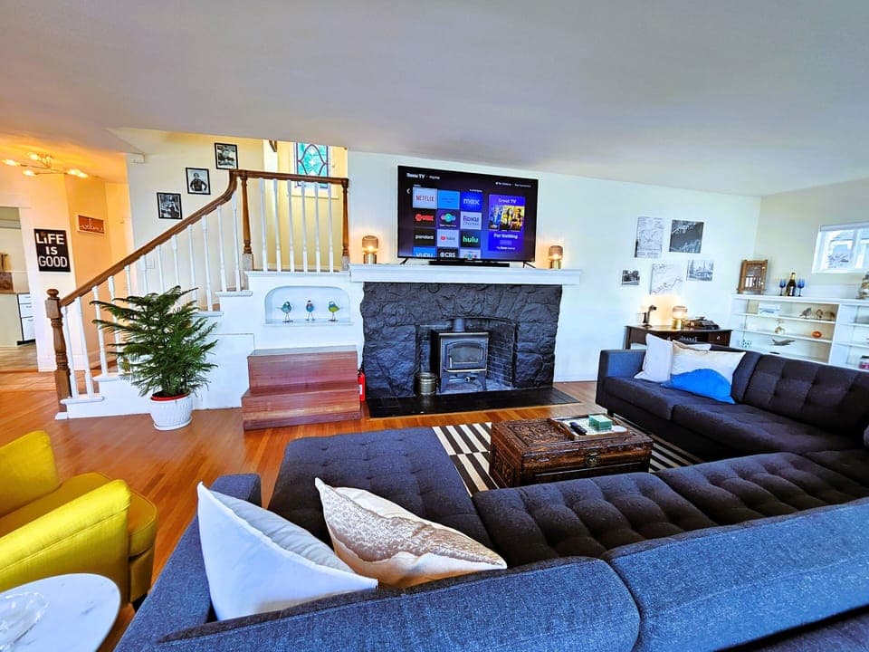 Cozy up to the wood stove or gather with loved ones for some R&R! 