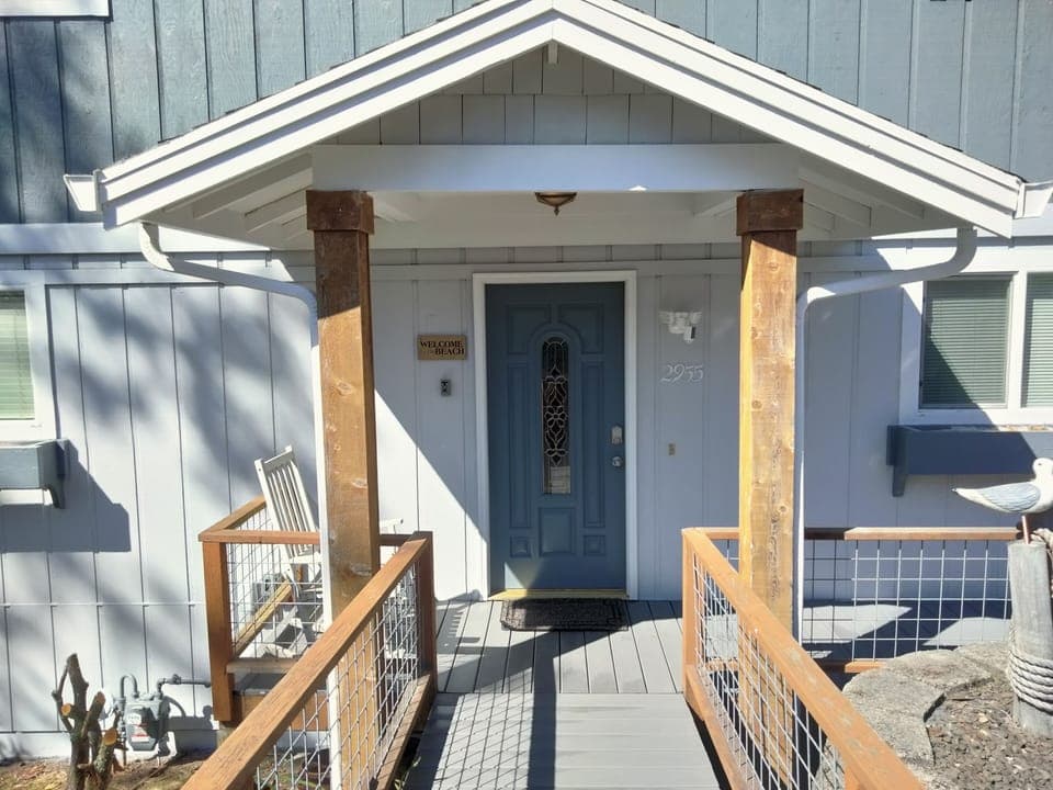 Front door to the main area, this is a one level unit.The upstairs is a private 
