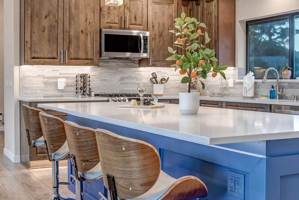 Oversized Kitchen Island with Seating for Four
